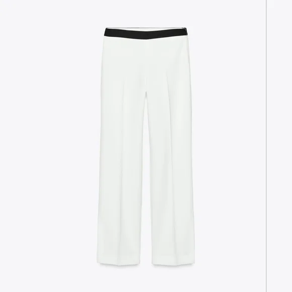 ZARA 2 PIECES CONTRAST BUSTIER TOP WITH PIECE COMBINATION WAIST PANTS SIZE S - Picture 14 of 16